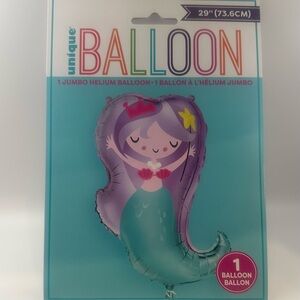 Brand New 29” Jumbo Helium Mermaid Balloon.